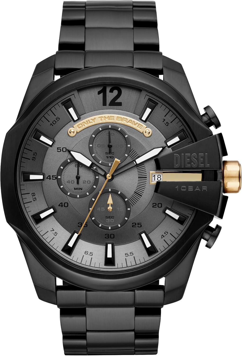 Diesel Mega Chief Reloj de acero inoxidable para hombre con movimiento analógico o digital