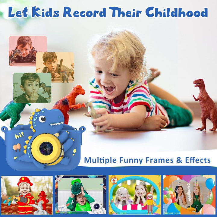 Cámara de dinosaurios para niños, cámara para niños pequeños, regal...