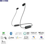 Sony WI-C100 - Auriculares inalámbricos Bluetooth con micrófono