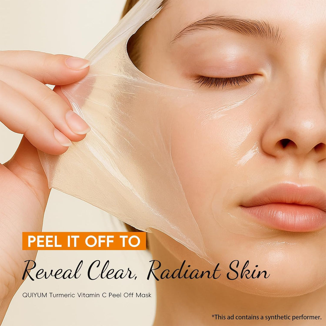 QUIYUM Juego de cuidado facial de cúrcuma + vitamina C, kit de limp...