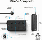 Geeni Surge Ultra Smart 8-Outlet Surge Protector, No Hub, 6 ft. Cord, negro