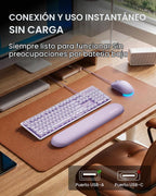 EWEADN GX710S Combo de teclado y mouse con cable con teclas de pudí...