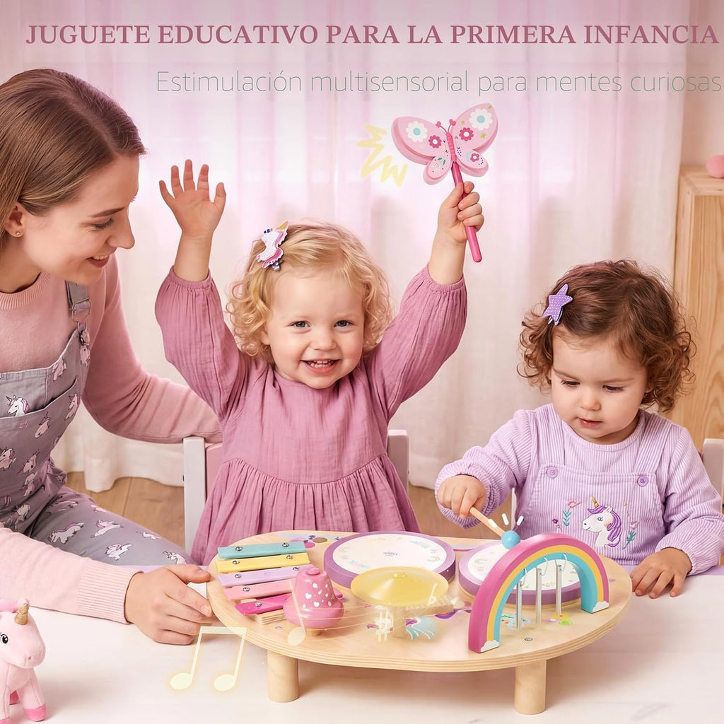 Lehoo Castle Juego de batería para niños pequeños, juguetes Montessori de