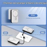Cargador portátil magnético de 10000 mAh para iPhone con cables int...