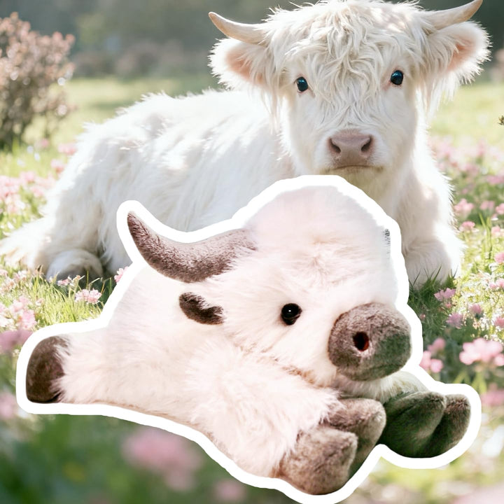 uoozii Animales de peluche con peso de vaca de las tierras altas de...