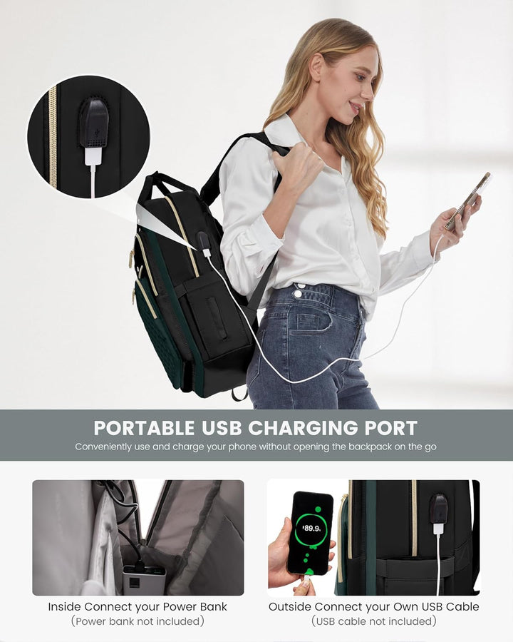 LOVEVOOK Mochila para computadora portátil para mujer, mochila para...