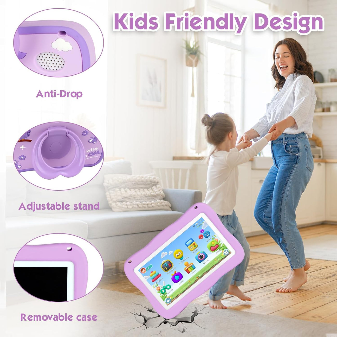 Tableta para niños de 32 GB para niños de 3 a 7 años con mucho cont...