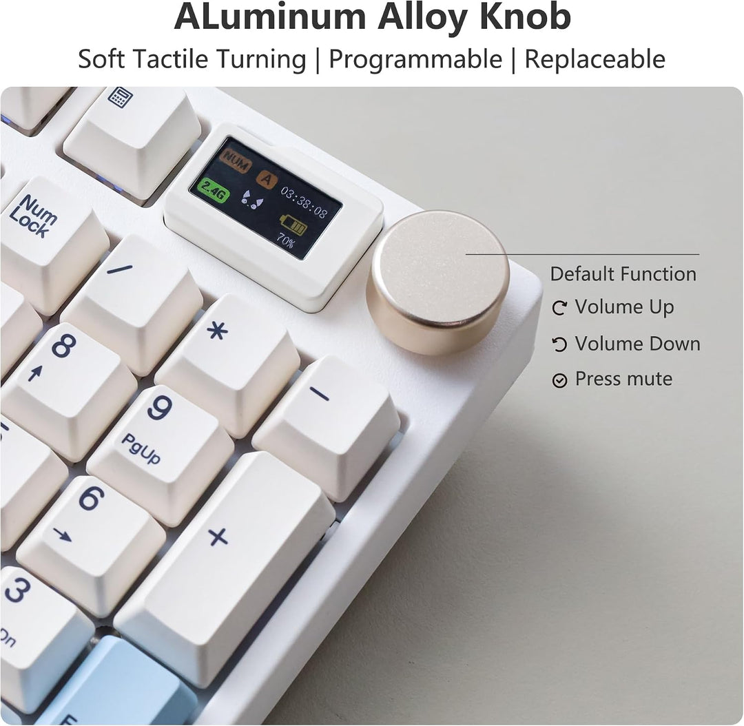 NJ98 Teclado mecánico inalámbrico personalizado con perilla de pant...