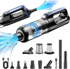 MONOZEL Aspiradora de Coche Portátil Inalámbrica, 18000Pa 2 en 1 Aspiradora y Soplador de Aire, Motor sin Escobillas de 130W Aspiradora de Mano Inalámbrica con Batería de 7800mAh, Luz LED, Múltiples