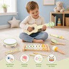 Juego de guitarra para niños - Instrumentos musicales Montessori 8 en 1