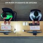 Pizarra blanca de escritorio pequeña, tablero de borrado en seco de cristal, soporte para teclado de computadora, almohadilla de superficie blanca con cajón, organizadores de escritorio con