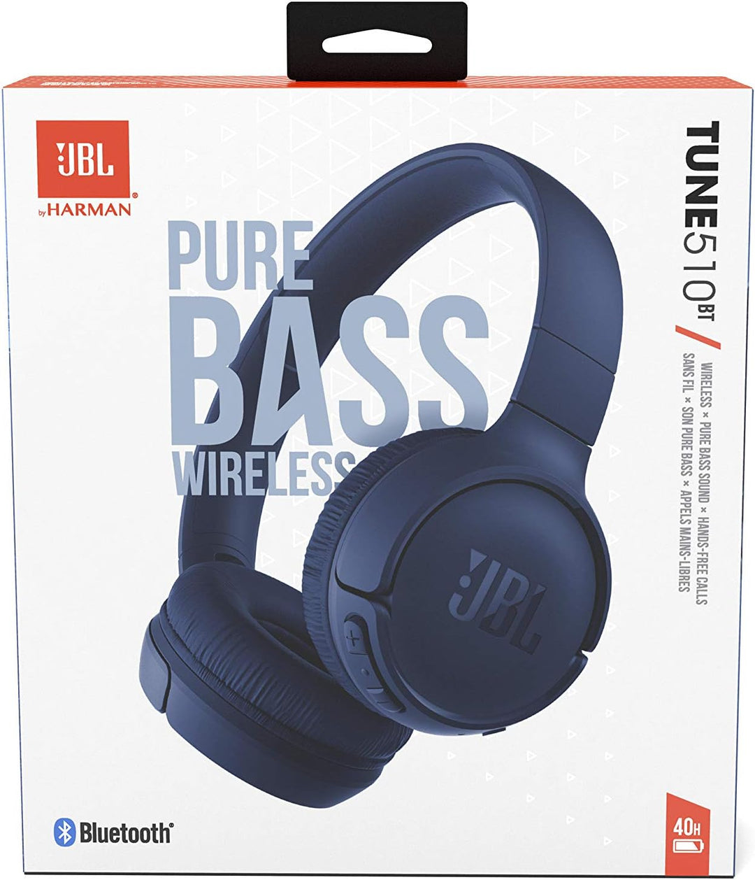 JBL Tune 510BT - Auriculares Bluetooth con hasta 40 horas de baterí...