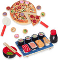 Juego de comida y pizza para cortar sushi, juguetes de cocina para niños de 3 años en adelante, juguete de aprendizaje para niñas y niños