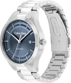 Calvin Klein CK Iconic - Reloj automático 3H de 1.575 in para hombre - Pulsera de acero inoxidable - Resistencia al agua 98.4 ft - Movimiento mecánico de cuerda automática - Reloj de lujo - Regalo
