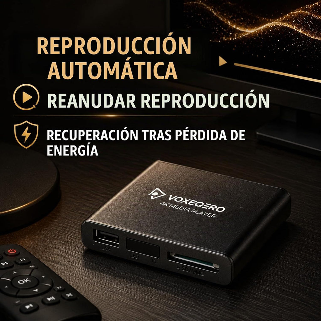 Reproductor multimedia 4K para TV, reproducción USB SD, salida HDMI AV