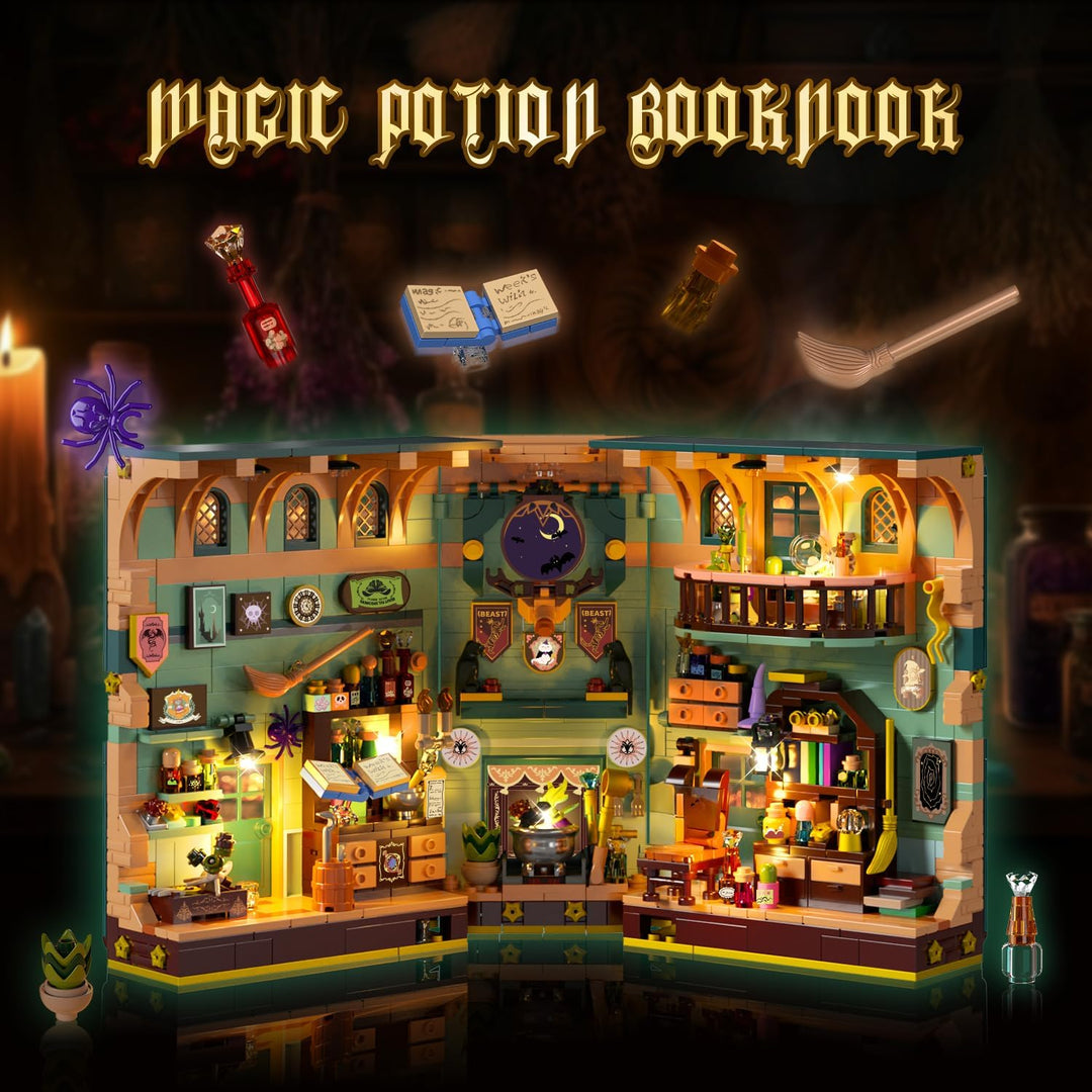 Magic Potion House Booknook - Juego de construcción con