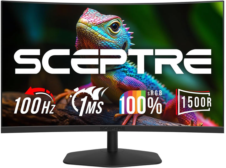 ¡Nuevo! Sceptre - Monitor curvo para juegos de 24 pulgadas, 1ms, 10...