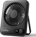 WHATOOK Ventilador personal de escritorio pequeño: 5000 mAh 25 hora...