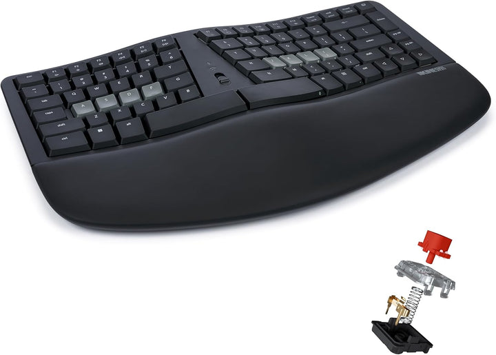 KINESIS mWave Teclado ergonómico silencioso para PC (negro) | Inter...