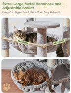 Taoqimiao Árbol para Gatos Alto, 76In Torre para Gatos Grandes, 3 Plataformas Acolchadas