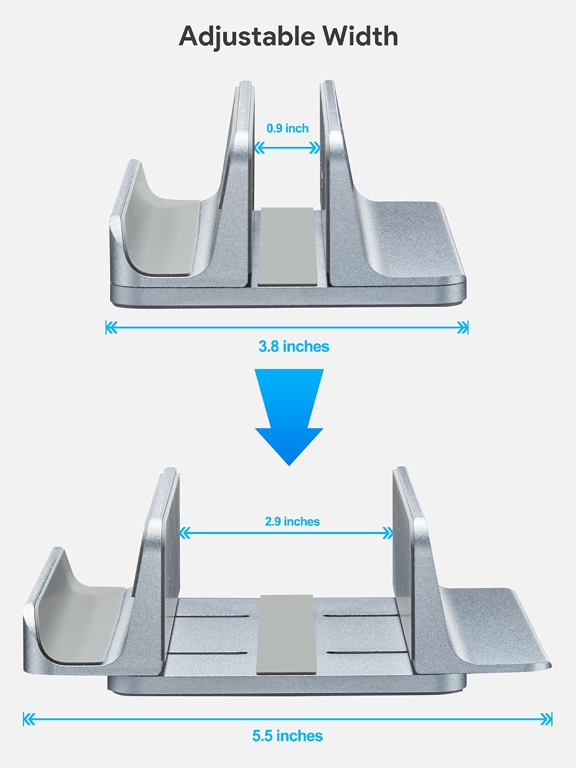 JARLINK Soporte vertical para laptop de diseño 2 en 1, soporte de a...