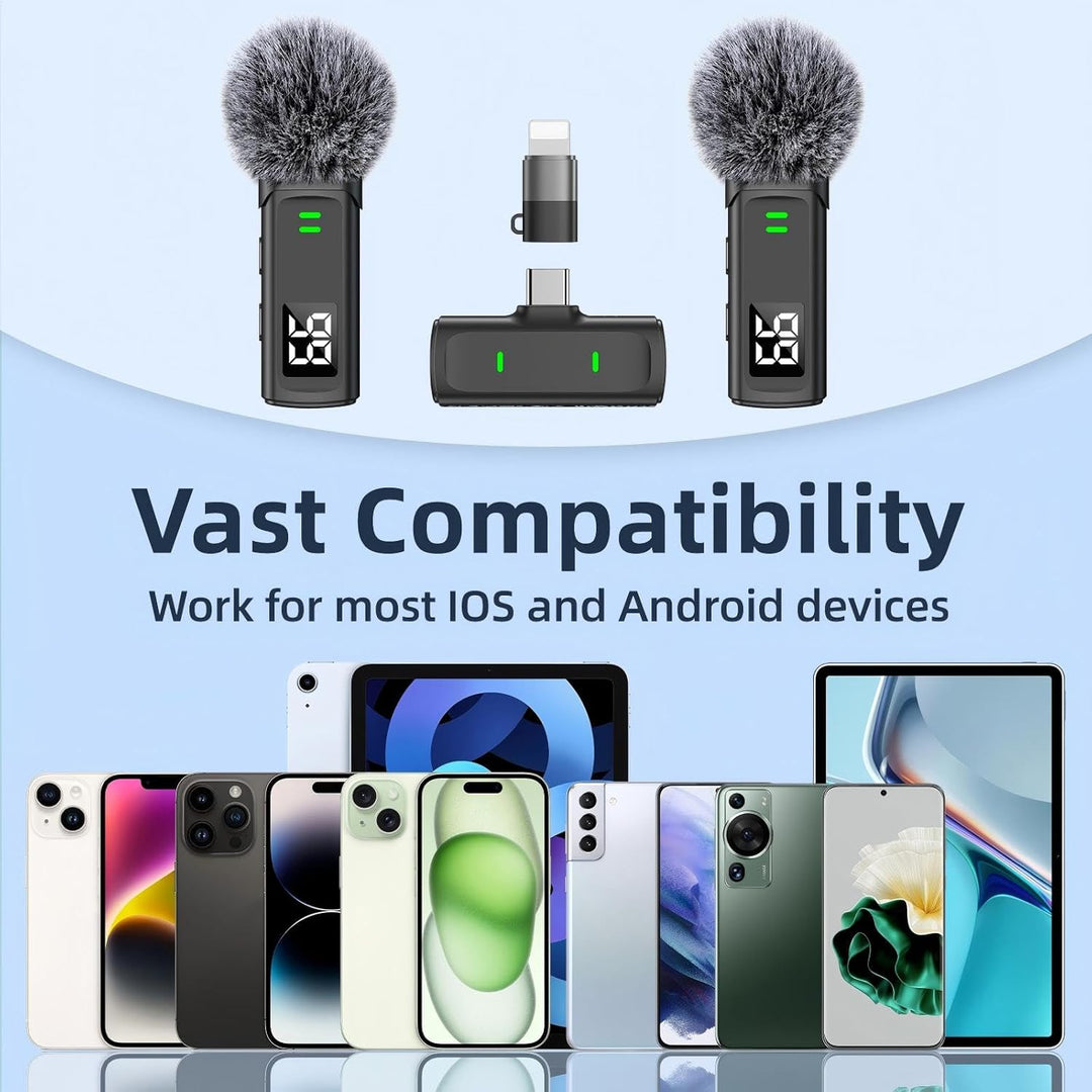TXTUNE Micrófono Lavalier inalámbrico para iPhone 16 - Micrófono de...