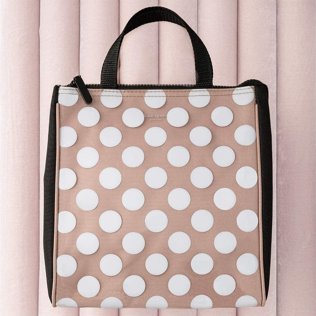 Kate Spade New York - Bolsa de almuerzo aislada, punto blanco