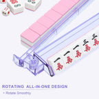 Bastidores Mahjong transparentes prémium con empujadores, paquete de 4