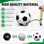Paquete de 6 pelotas de fútbol de Navidad desinfladas con bomba, artículos a granel, pelotas de fútbol con bolsa deportiva de malla, aguja de bomba para cajas de zapatos, rellenos de regalo