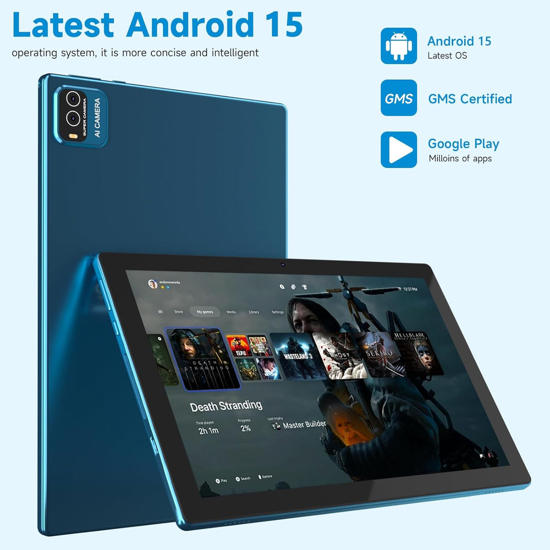 IWEGGO Tablet Android 15, 10 pulgadas, 18 GB de RAM+128 GB de ROM\/...