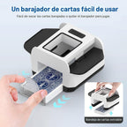 Barajador automático de cartas|1-2 barajadoras de cartas eléctricas|Baterías recargables portátiles de póquer, blackjack, uno, skip-bo, fase 10 más jugando barajador para juego en casa, viajes