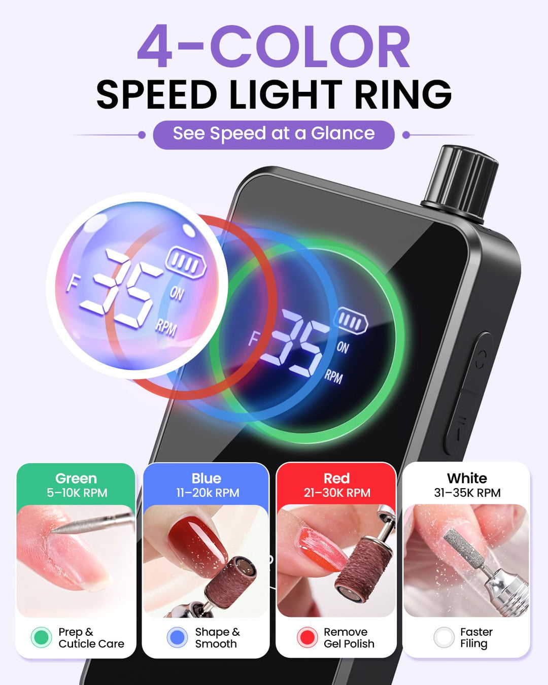 Taladro de uñas inalámbrico Makartt para principiantes: lima electr...