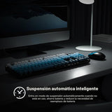 SQMD Combo de teclado y mouse inalámbricos, teclado retro de tamaño...
