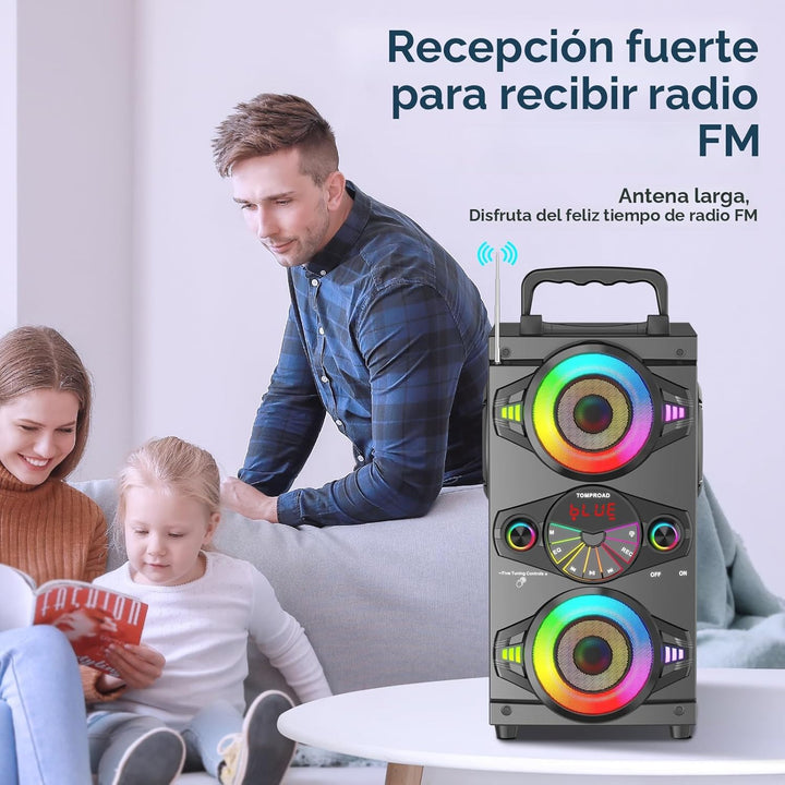 Altavoces Bluetooth Portátiles 60W Gran Potencia Inalámbrico Fuerte...