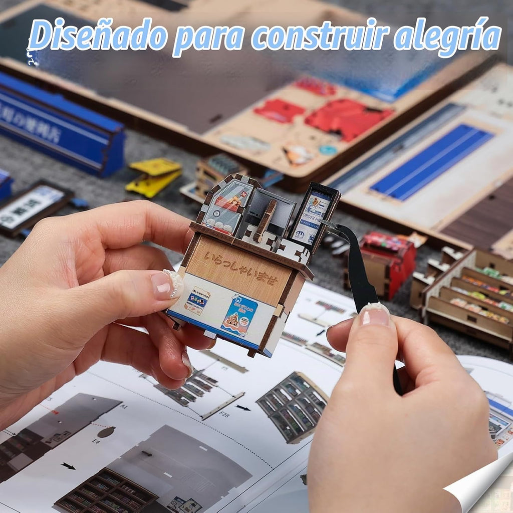 CUTEBEE Kit de rincón de libros DIY Casa en miniatura Tienda de