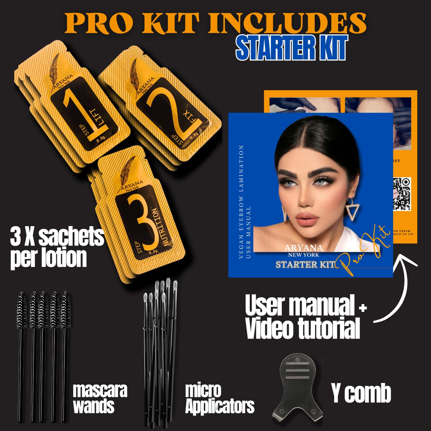 ARYANA NEW YORK Kit de laminación de cejas - Kit de elevación de ce...