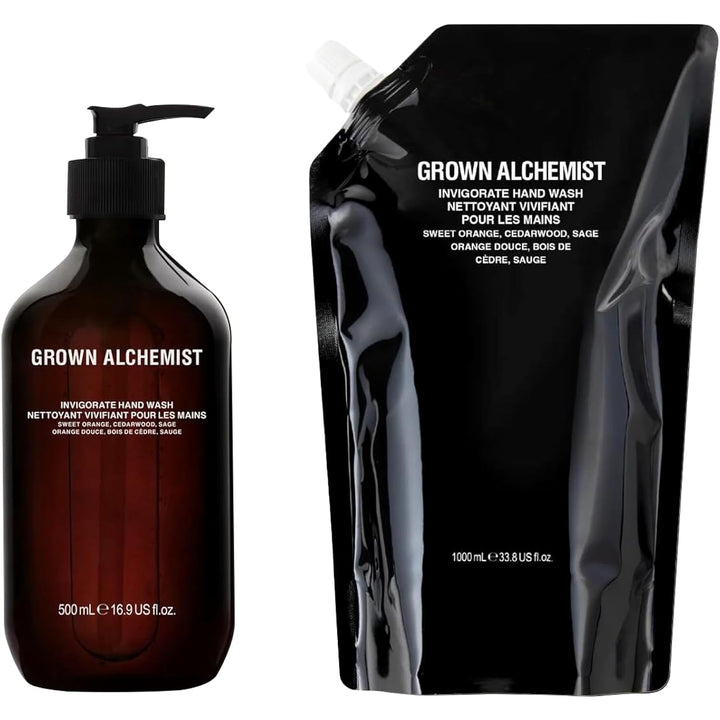 Grown Alchemist Set de lavado de manos vigorizante + recarga \u2013...