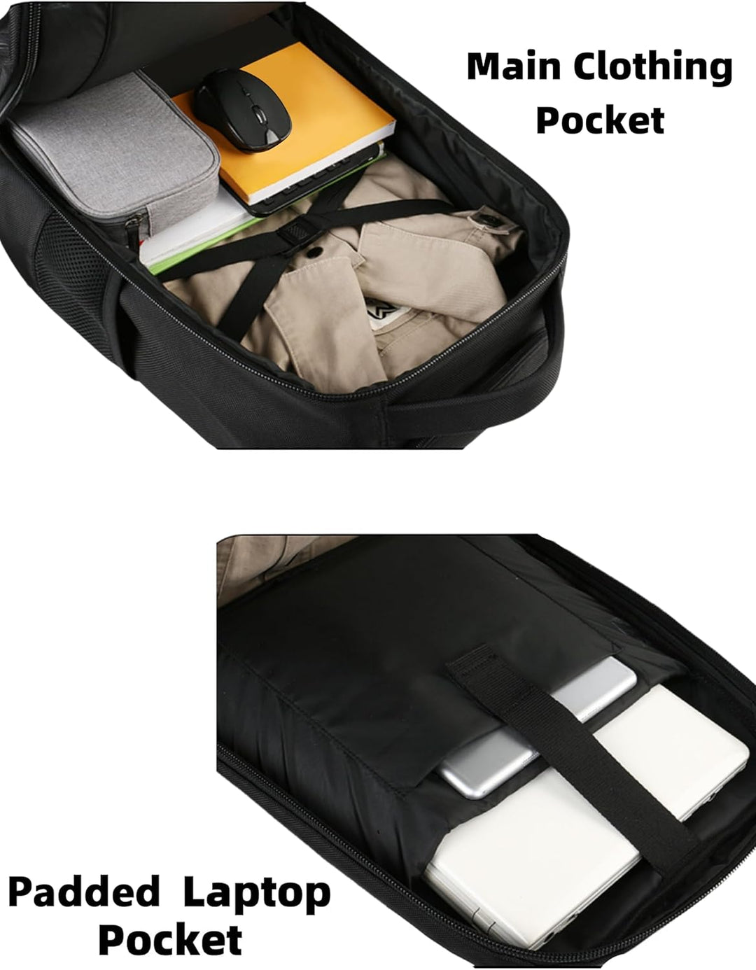 Mochila de viaje Matein impermeable con ruedas, Negro