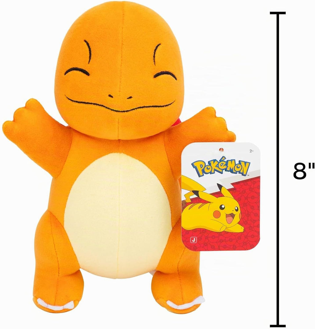 Pokemon Charmander - Peluche suave de 8 pulgadas con detalles auténticos