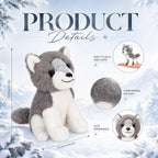 Juguete de peluche de lobo de 12 piezas, animal de peluche de