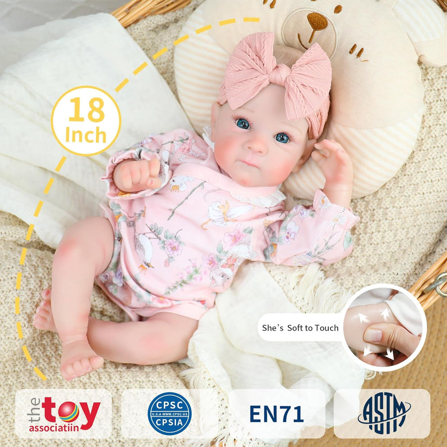 Babeviimt Muñecas de bebé Reborn \u2013 Muñeca realista de 18 pulga...