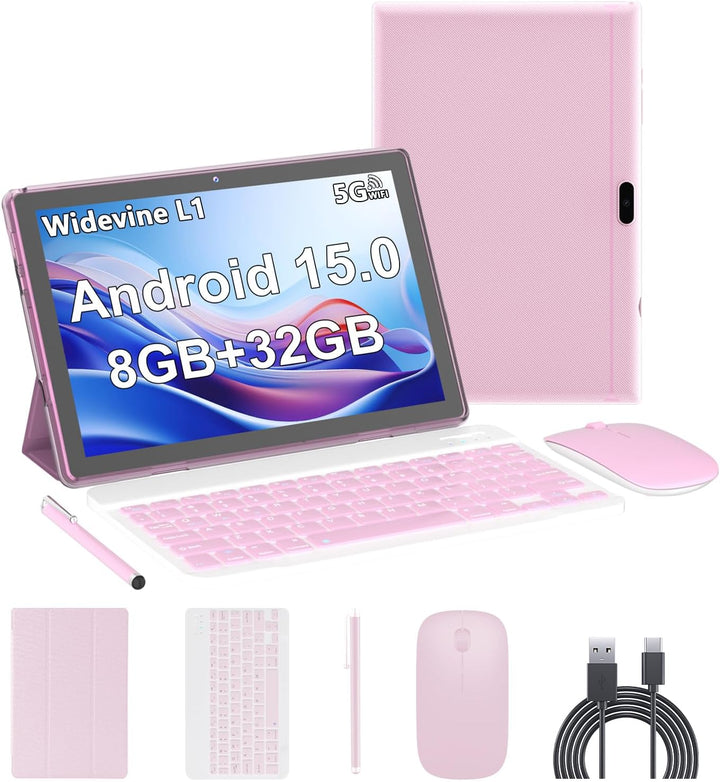 Tablet Android 15, tabletas de 10 pulgadas, 8 GB de RAM+32 GB de RO...