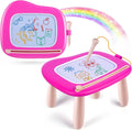 Tablero Magnético de Dibujo para Niños Pequeños: Tablero de Garabatear Borrable para Casa, Viaje y Preescolar | Juguete Divertido y Educativo para Niñas y Niños (Edad 1-3) (Rosa)