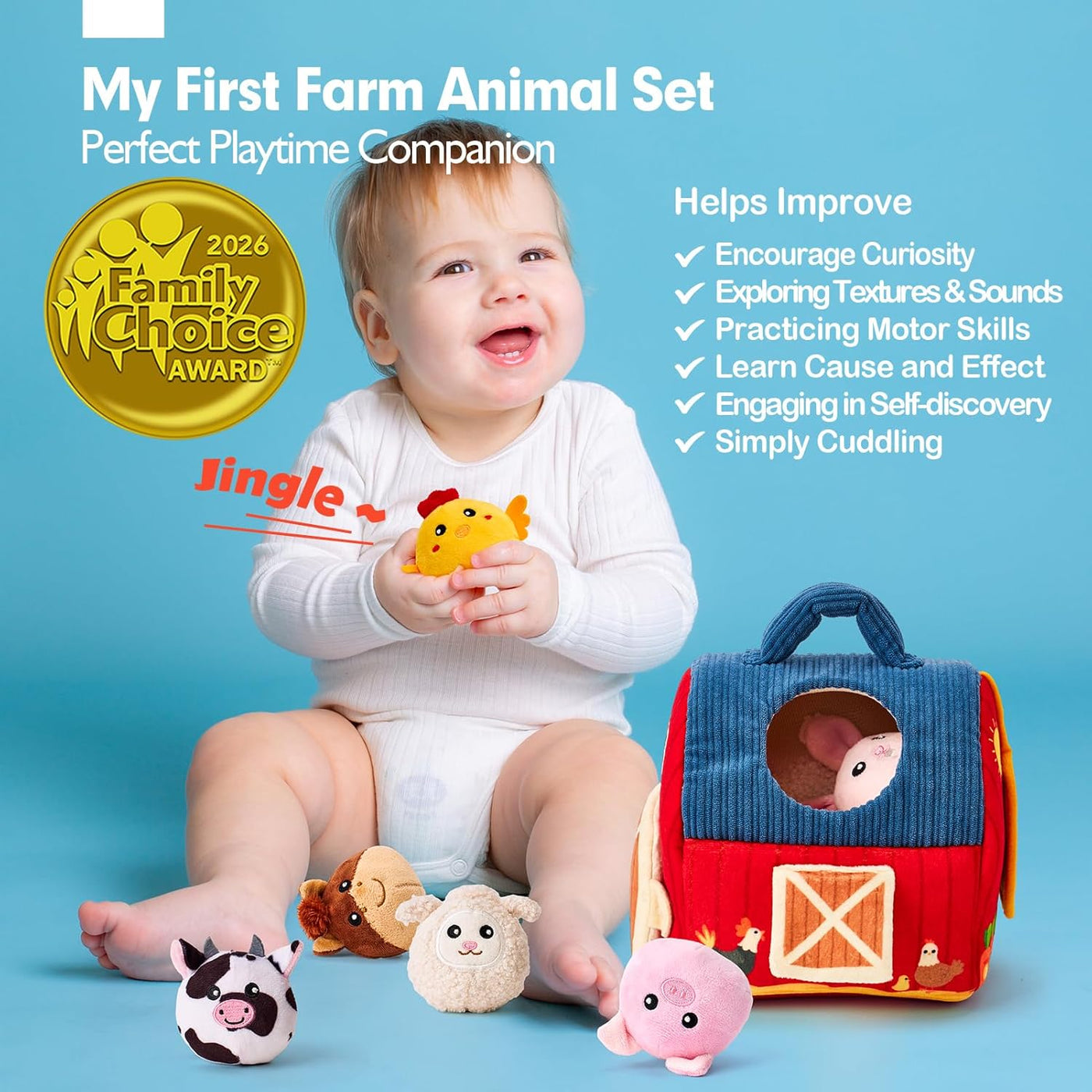 hahaland - Juguetes para bebés de 6-12 meses juego de