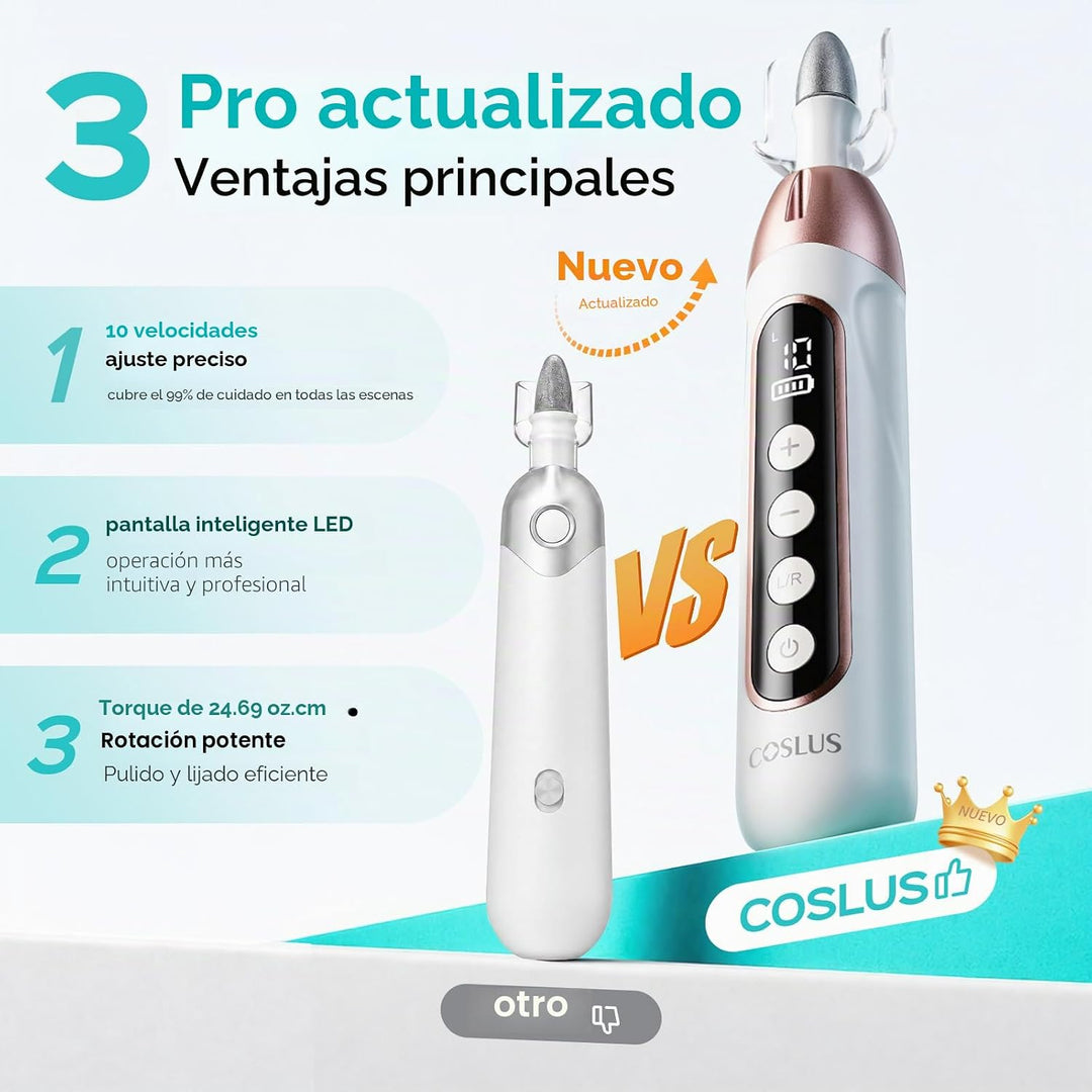 COSLUS C60 Kit de manicura profesional de pedicura: lima de uñas el...