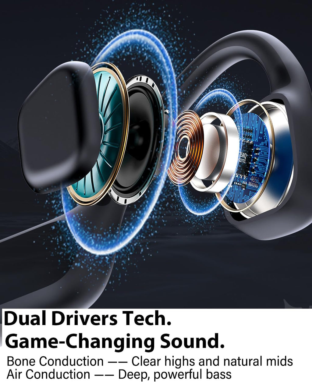 Auriculares de conducción ósea, auriculares de natación, auriculares de