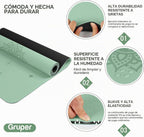 Esterilla de yoga antideslizante TPE Gruper extra ancha con marca de alineación, 72"L x 32"A x 0.32"/0.24"E (183cm x 80cm x 8mm/6mm), esterilla antideslizante para ejercicios con correa de transporte