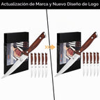 imarku Juego de 6 cuchillos para carne de 9 pulgadas, para 6 invitados