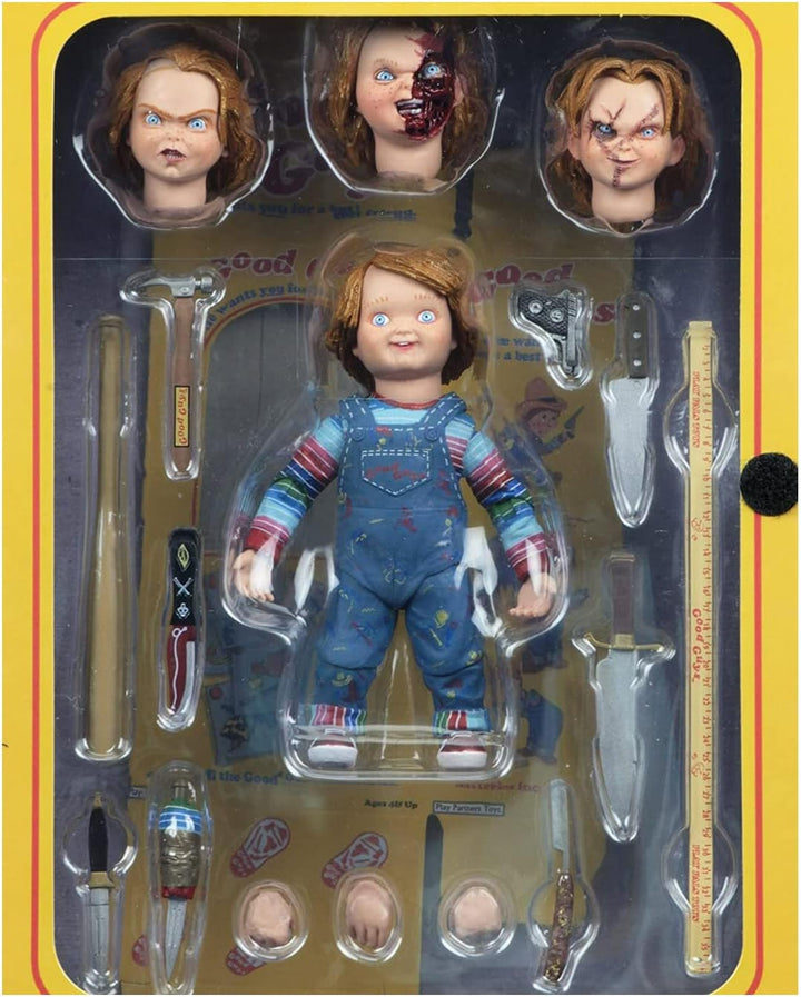 Figura de acción de Chucky en escala, 4 pulgadas, marca NECA