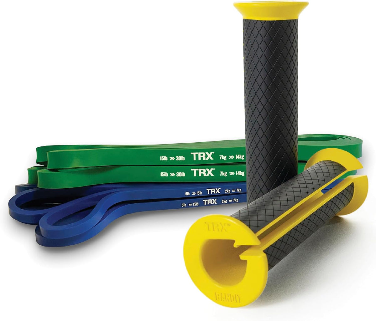 Kit de entrenamiento TRX Bandit, juego de bandas de resistencia para entrenamiento en casa con bandas de resistencia para entrenamiento de fuerza y asas universales para bandas de ejercicio